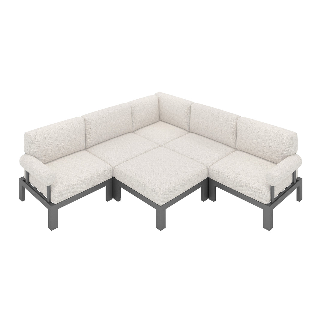 Flexion Home Newport 6-Piece Outdoor L-Shape Sofa Set - FlexionHome