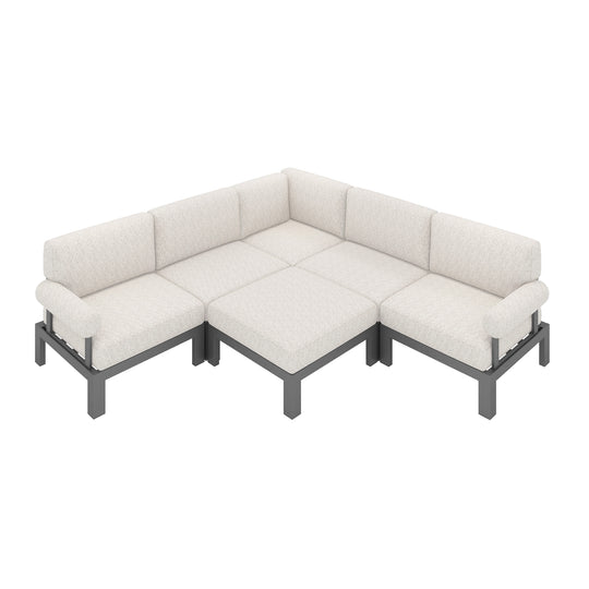 Flexion Home Newport 6-Piece Outdoor L-Shape Sofa Set - FlexionHome