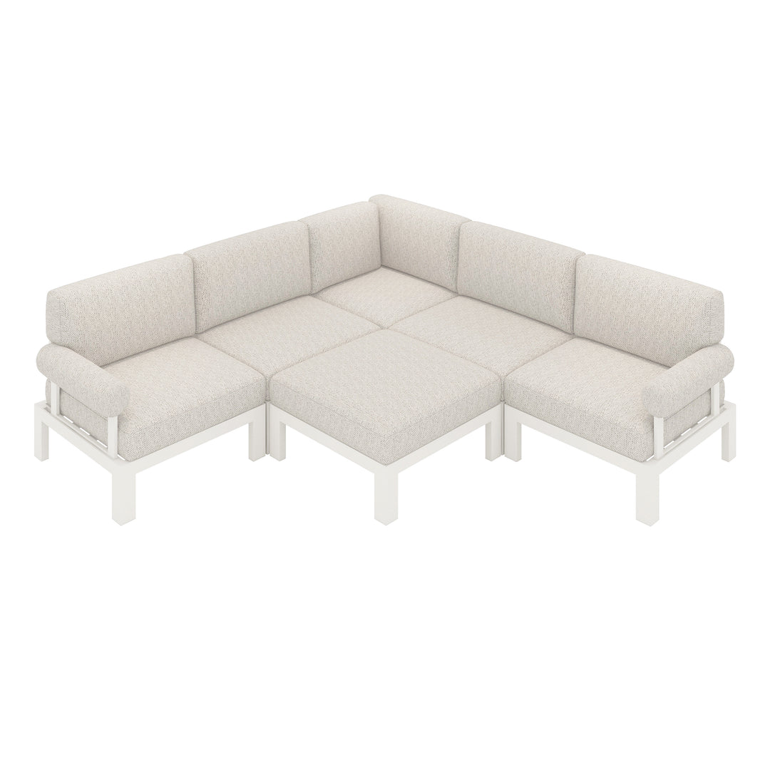 Flexion Home Newport 6-Piece Outdoor L-Shape Sofa Set - FlexionHome