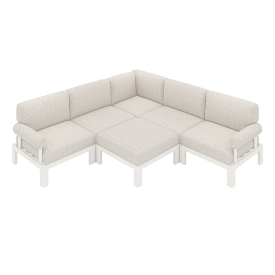 Flexion Home Newport 6-Piece Outdoor L-Shape Sofa Set - FlexionHome