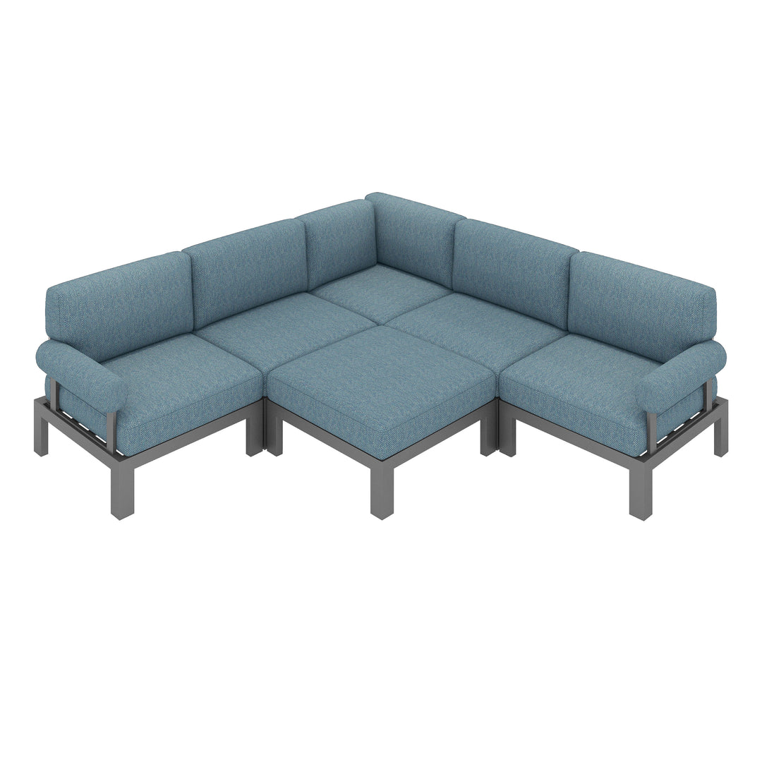 Flexion Home Newport 6-Piece Outdoor L-Shape Sofa Set - FlexionHome