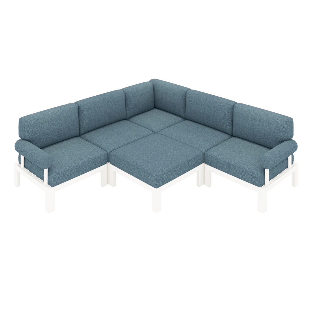 Flexion Home Newport 6-Piece Outdoor L-Shape Sofa Set - FlexionHome