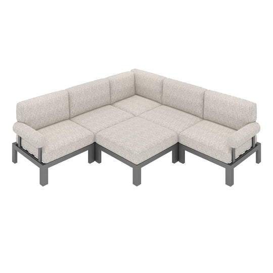 Flexion Home Newport 6-Piece Outdoor L-Shape Sofa Set - FlexionHome