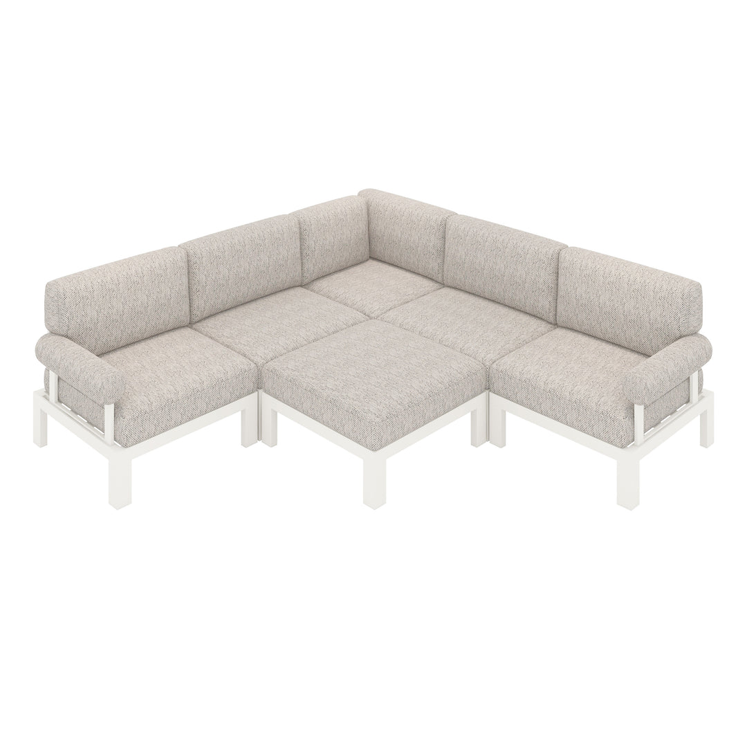Flexion Home Newport 6-Piece Outdoor L-Shape Sofa Set - FlexionHome