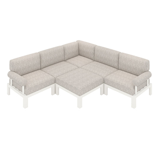 Flexion Home Newport 6-Piece Outdoor L-Shape Sofa Set - FlexionHome