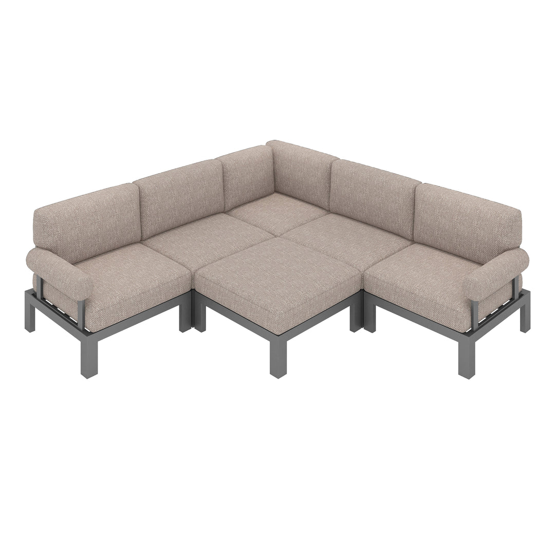 Flexion Home Newport 6-Piece Outdoor L-Shape Sofa Set - FlexionHome