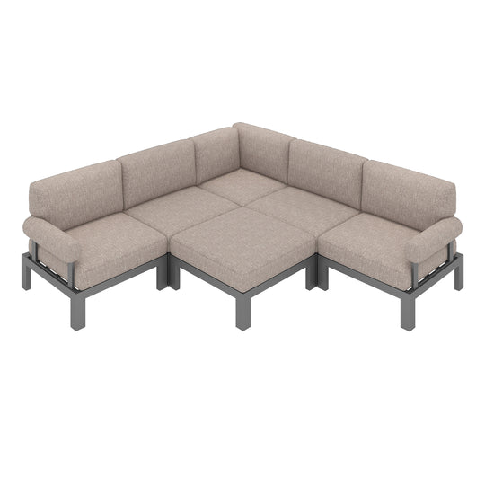 Flexion Home Newport 6-Piece Outdoor L-Shape Sofa Set - FlexionHome