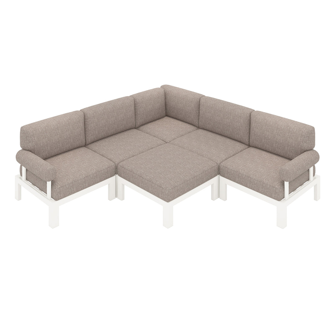 Flexion Home Newport 6-Piece Outdoor L-Shape Sofa Set - FlexionHome
