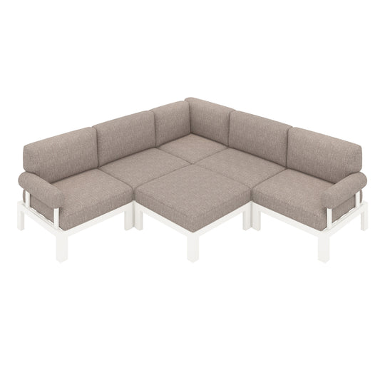 Flexion Home Newport 6-Piece Outdoor L-Shape Sofa Set - FlexionHome