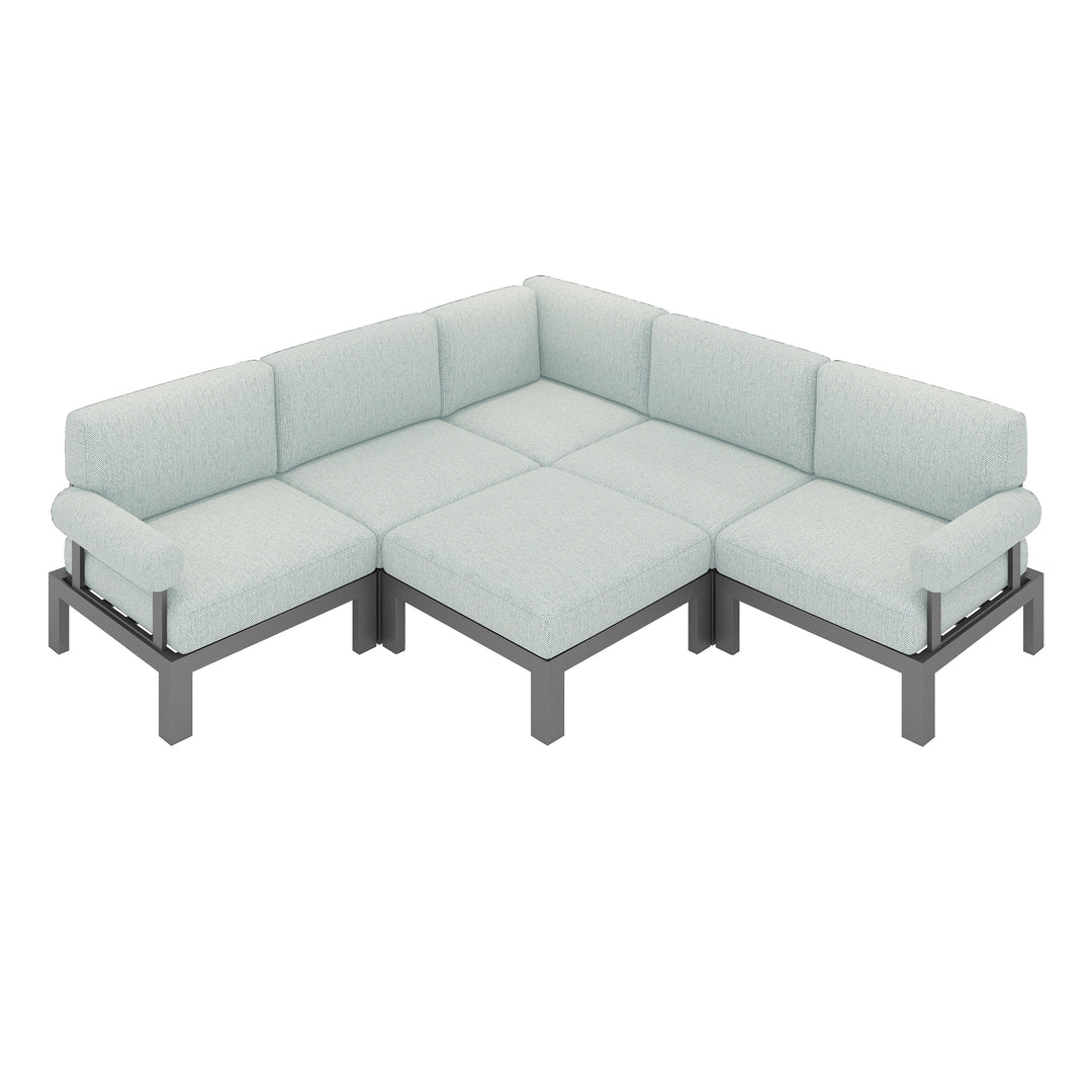 Flexion Home Newport 6-Piece Outdoor L-Shape Sofa Set - FlexionHome