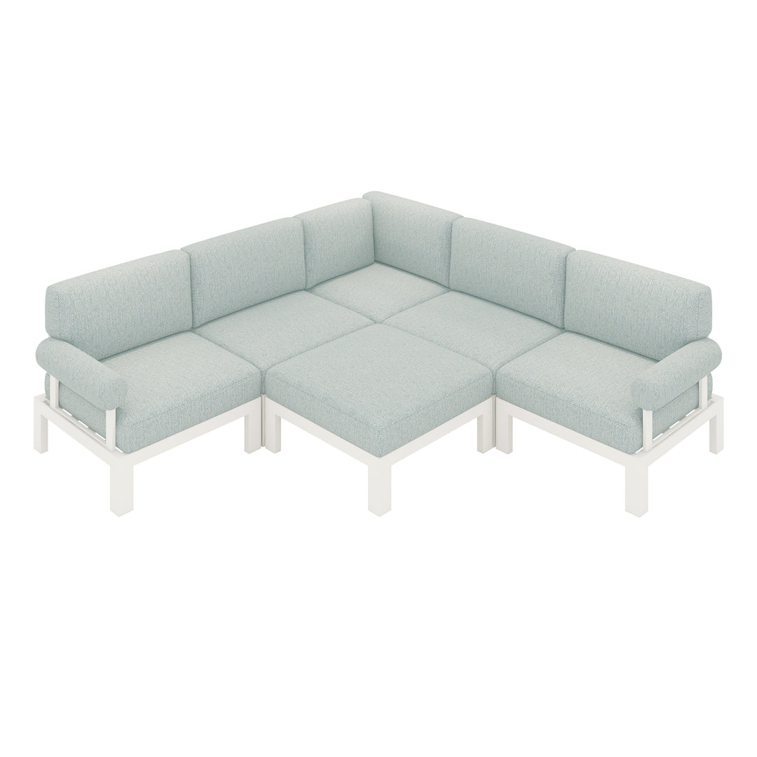 Flexion Home Newport 6-Piece Outdoor L-Shape Sofa Set - FlexionHome