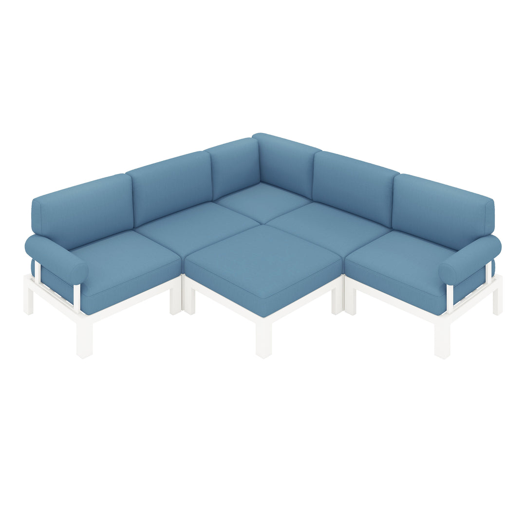 Flexion Home Newport 6-Piece Outdoor L-Shape Sofa Set - FlexionHome