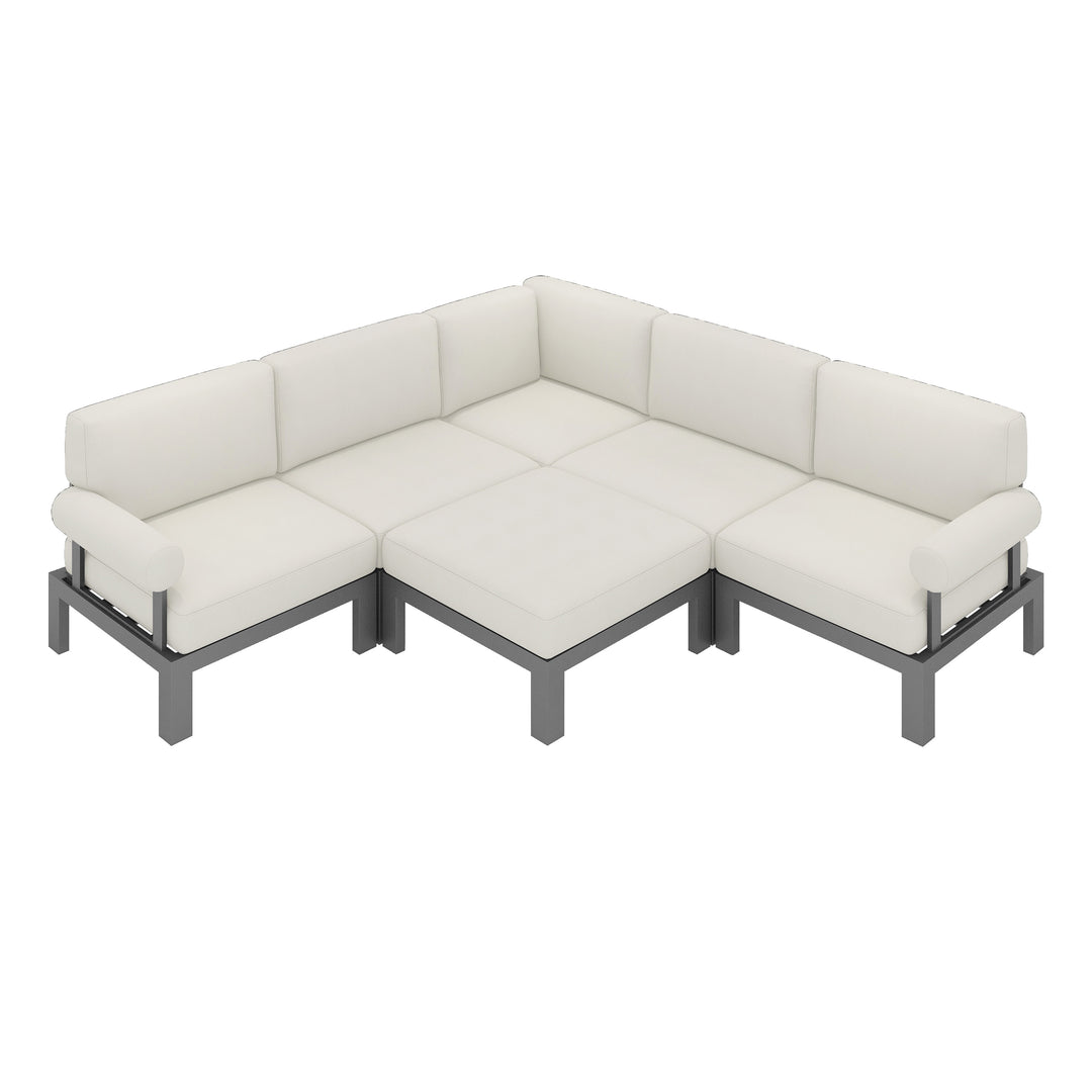 Flexion Home Newport 6-Piece Outdoor L-Shape Sofa Set - FlexionHome