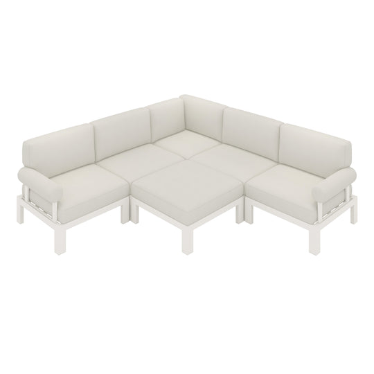 Flexion Home Newport 6-Piece Outdoor L-Shape Sofa Set - FlexionHome