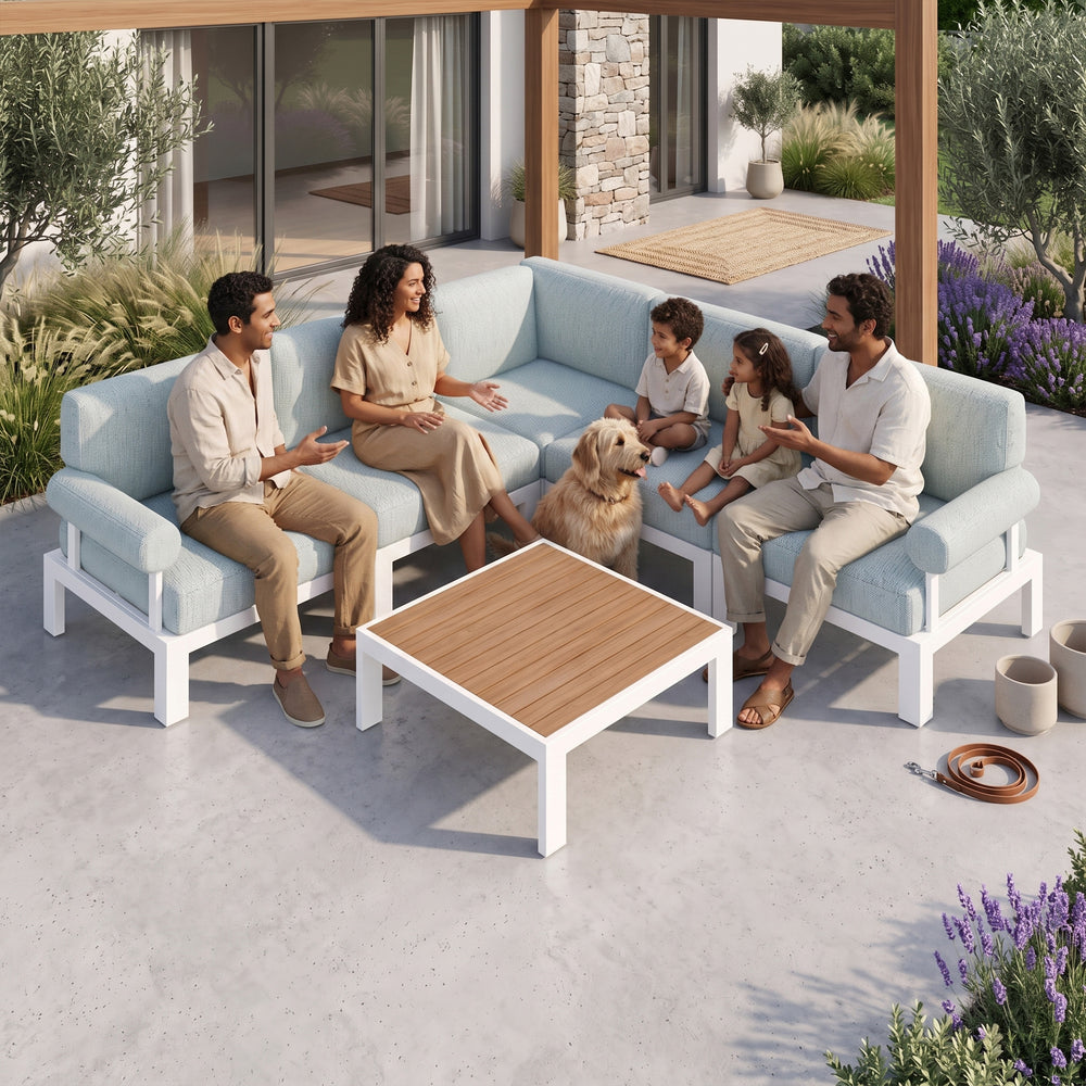 Flexion Home Newport 6-Piece L-Shape Social Set - FlexionHome