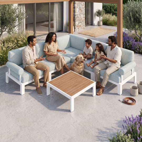 Flexion Home Newport 6-Piece L-Shape Social Set - FlexionHome
