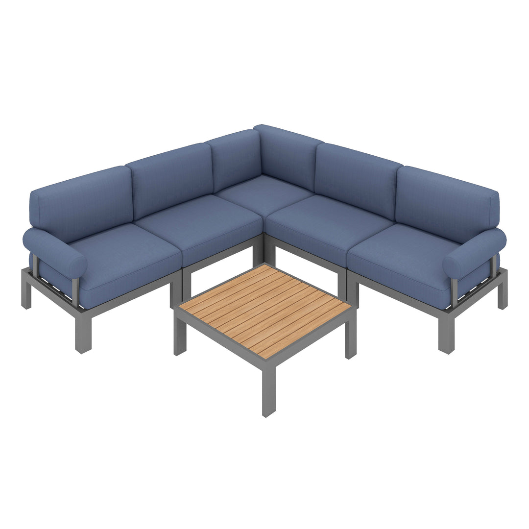 Flexion Home Newport 6-Piece L-Shape Social Set - FlexionHome