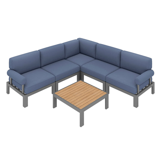 Flexion Home Newport 6-Piece L-Shape Social Set - FlexionHome