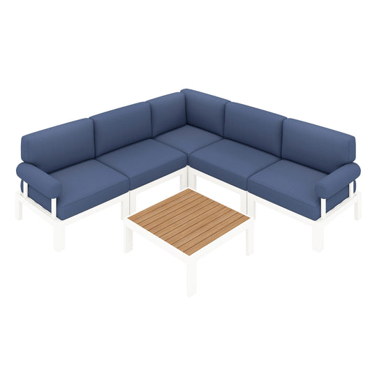 Flexion Home Newport 6-Piece L-Shape Social Set - FlexionHome