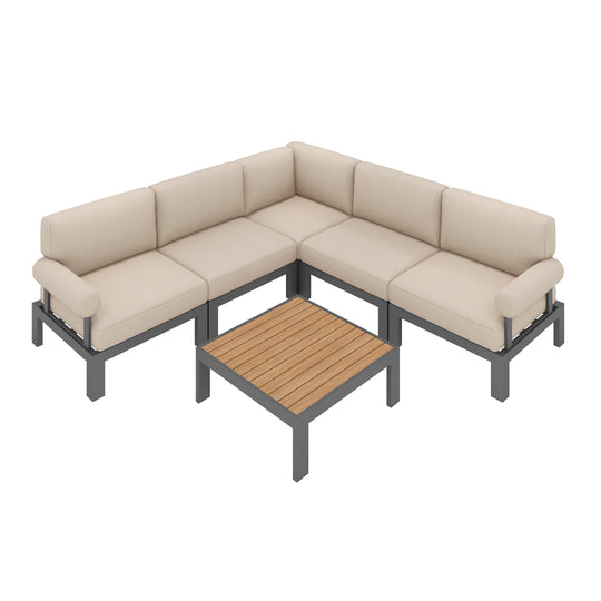 Flexion Home Newport 6-Piece L-Shape Social Set - FlexionHome