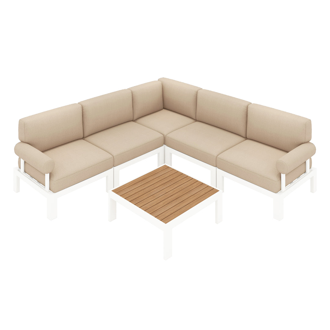 Flexion Home Newport 6-Piece L-Shape Social Set - FlexionHome