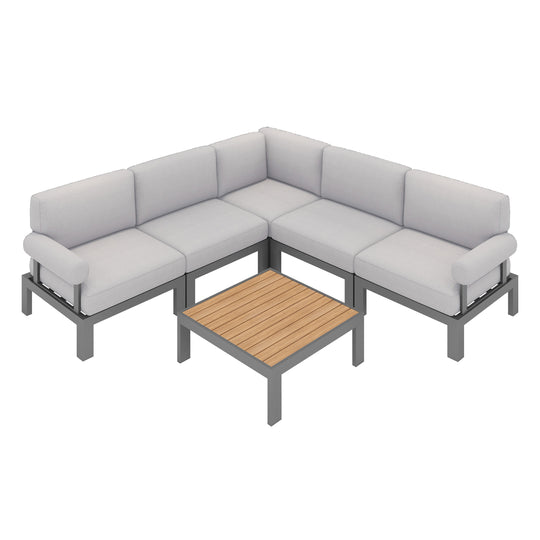 Flexion Home Newport 6-Piece L-Shape Social Set - FlexionHome