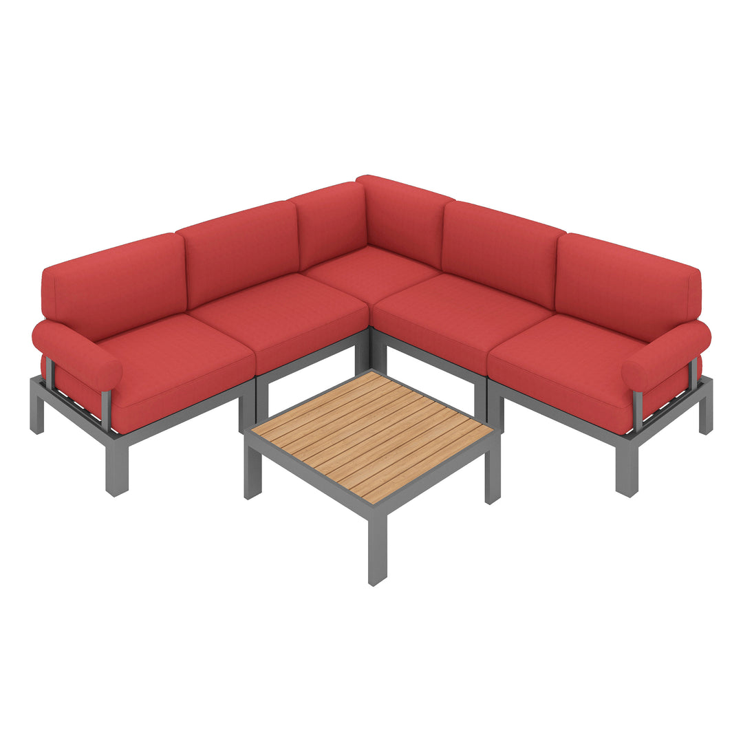 Flexion Home Newport 6-Piece L-Shape Social Set - FlexionHome