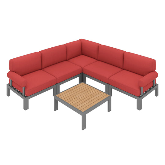 Flexion Home Newport 6-Piece L-Shape Social Set - FlexionHome