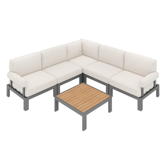 Flexion Home Newport 6-Piece L-Shape Social Set - FlexionHome