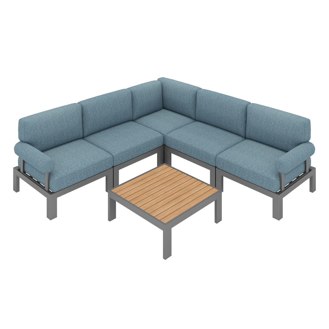 Flexion Home Newport 6-Piece L-Shape Social Set - FlexionHome