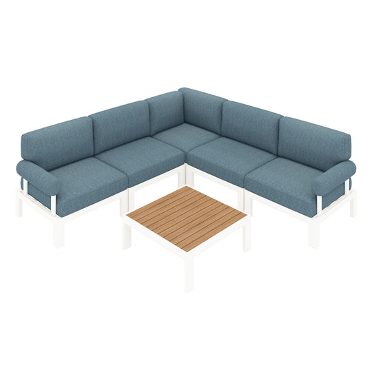 Flexion Home Newport 6-Piece L-Shape Social Set - FlexionHome