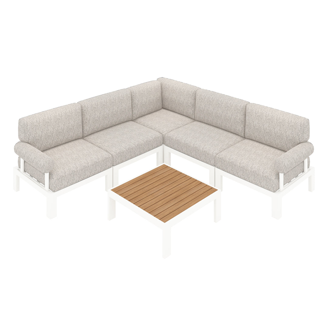 Flexion Home Newport 6-Piece L-Shape Social Set - FlexionHome