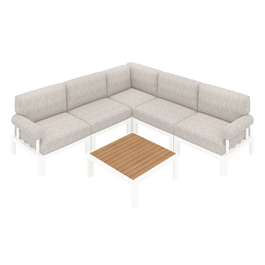 Flexion Home Newport 6-Piece L-Shape Social Set - FlexionHome