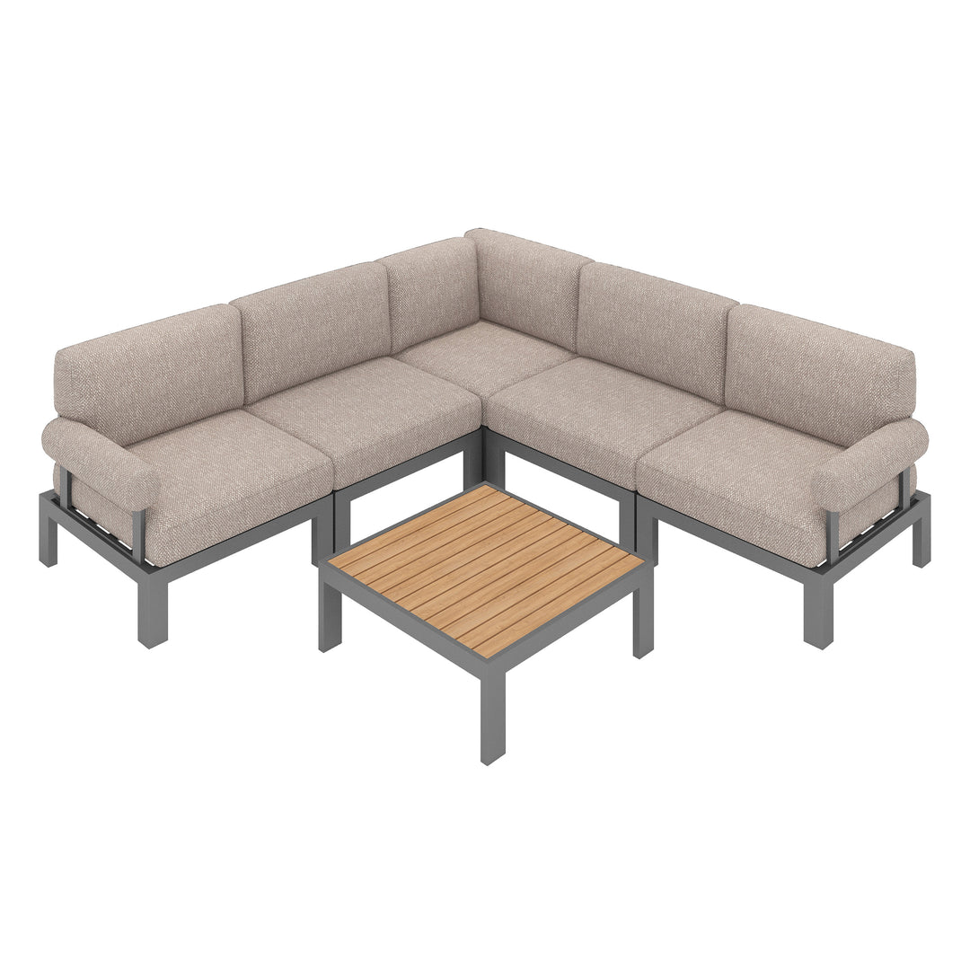 Flexion Home Newport 6-Piece L-Shape Social Set - FlexionHome