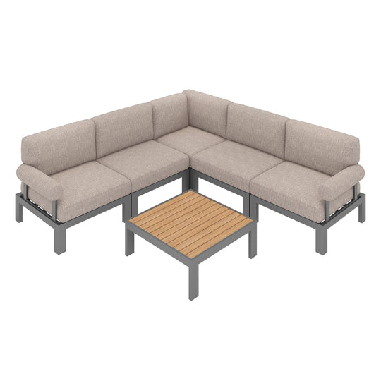 Flexion Home Newport 6-Piece L-Shape Social Set - FlexionHome