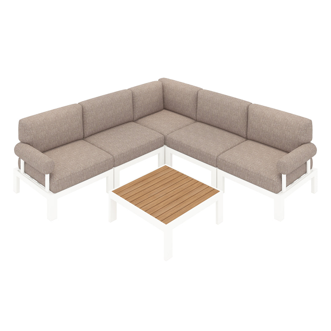 Flexion Home Newport 6-Piece L-Shape Social Set - FlexionHome