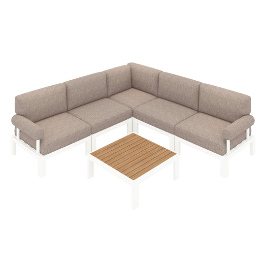 Flexion Home Newport 6-Piece L-Shape Social Set - FlexionHome
