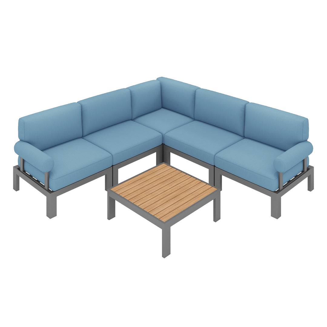Flexion Home Newport 6-Piece L-Shape Social Set - FlexionHome