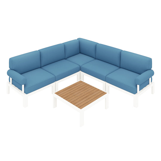Flexion Home Newport 6-Piece L-Shape Social Set - FlexionHome