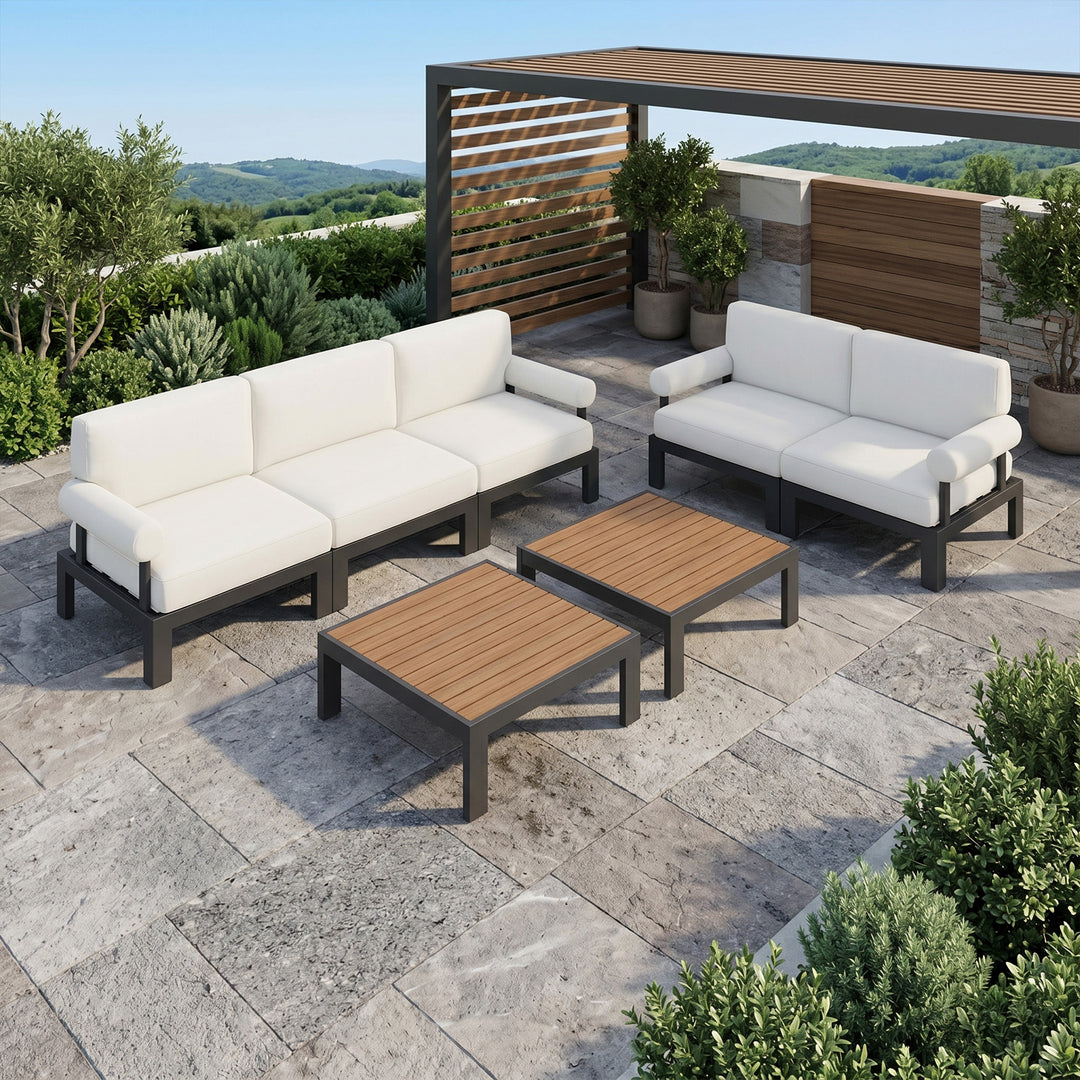 Flexion Home Newport 7-Piece Outdoor Modular Gathering Set - FlexionHome