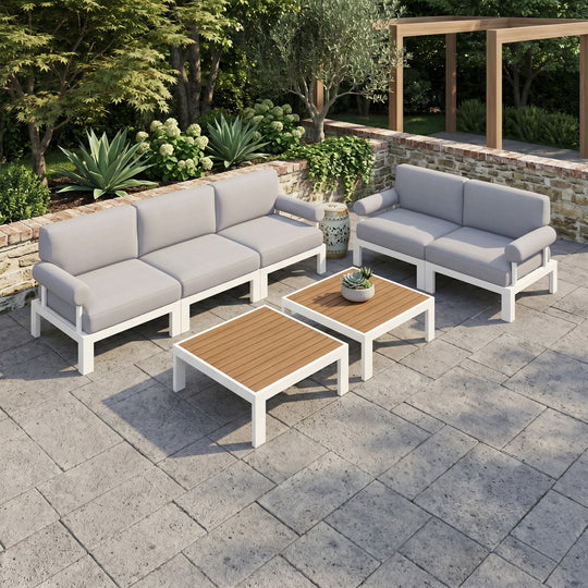 Flexion Home Newport 7-Piece Outdoor Modular Gathering Set - FlexionHome
