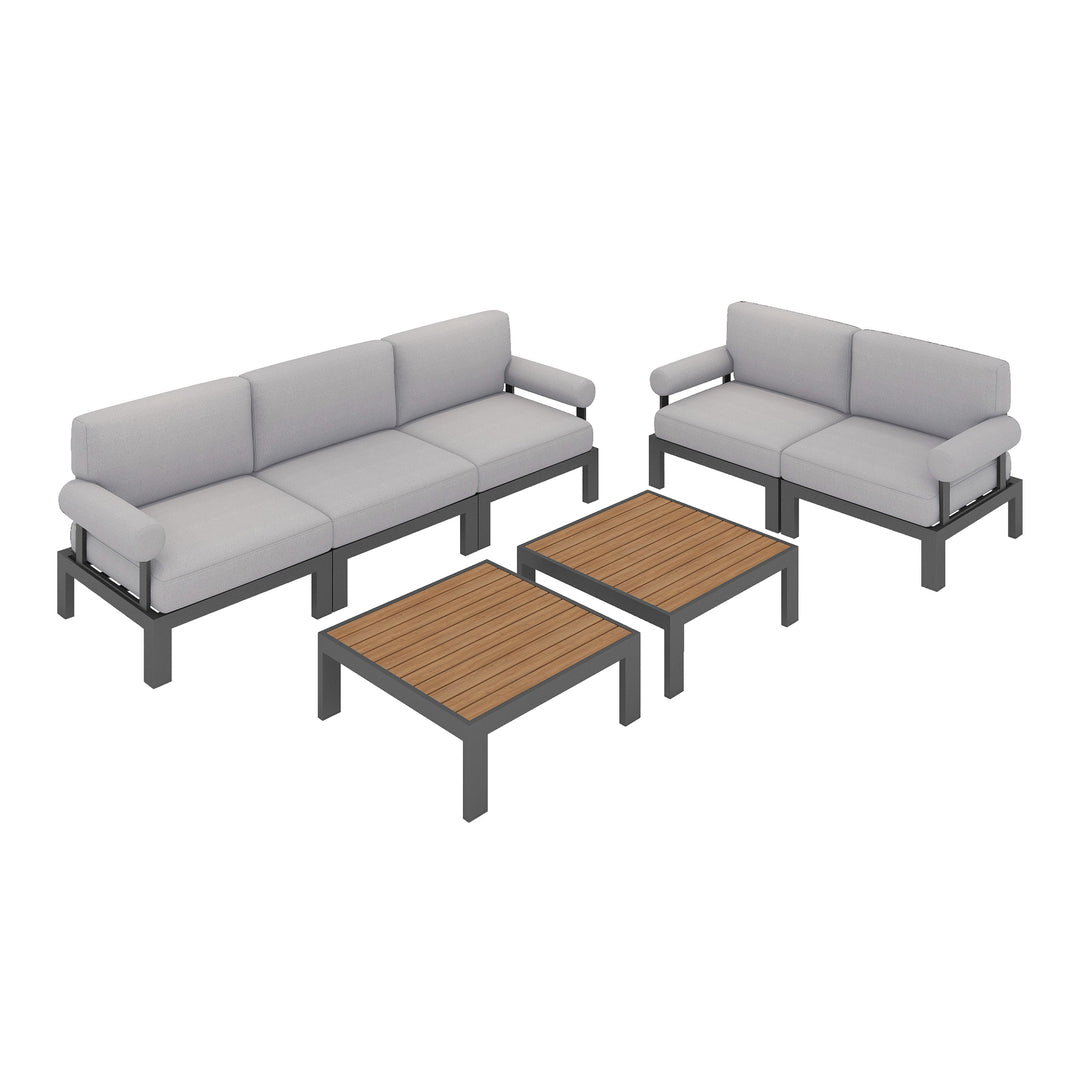 Flexion Home Newport 7-Piece Outdoor Modular Gathering Set - FlexionHome