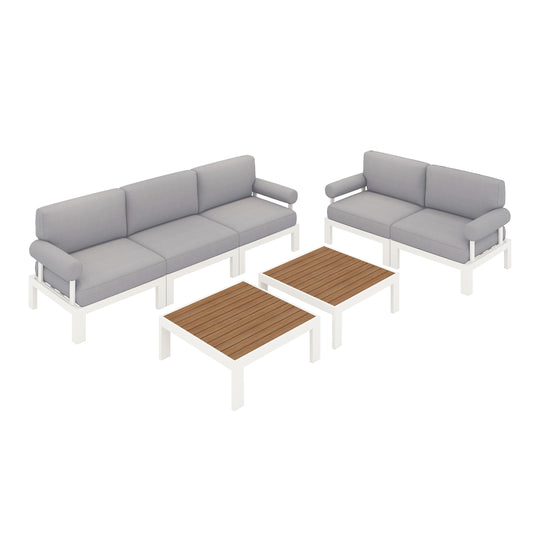 Flexion Home Newport 7-Piece Outdoor Modular Gathering Set - FlexionHome
