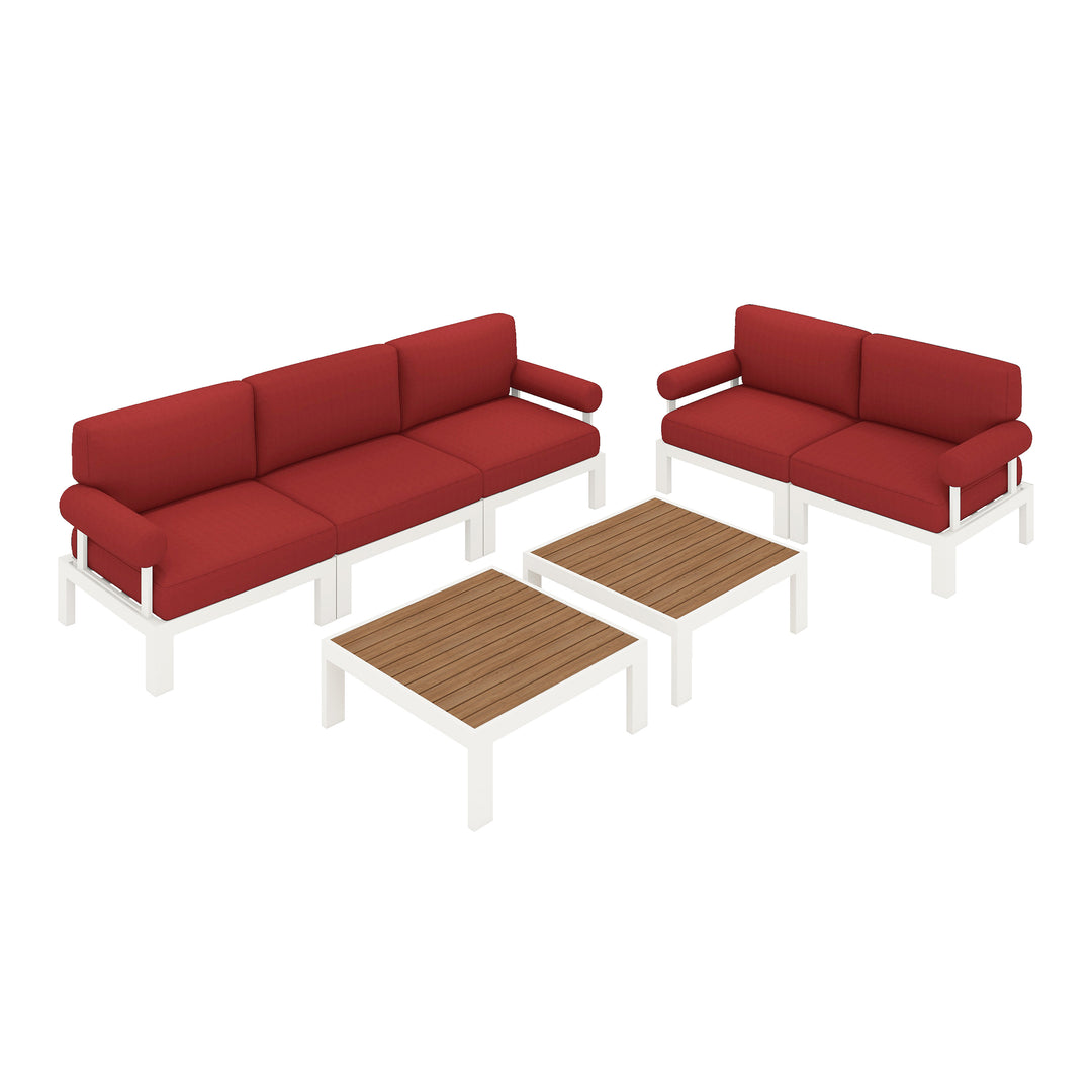 Flexion Home Newport 7-Piece Outdoor Modular Gathering Set - FlexionHome