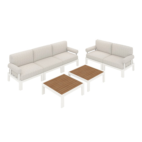 Flexion Home Newport 7-Piece Outdoor Modular Gathering Set - FlexionHome