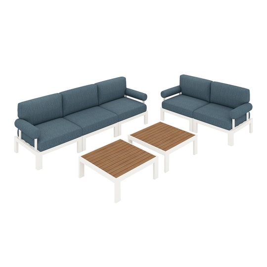 Flexion Home Newport 7-Piece Outdoor Modular Gathering Set - FlexionHome