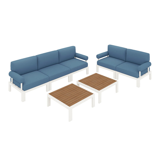 Flexion Home Newport 7-Piece Outdoor Modular Gathering Set - FlexionHome