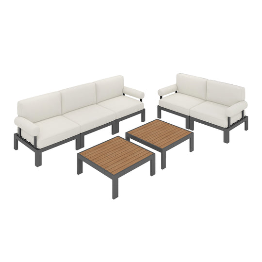 Flexion Home Newport 7-Piece Outdoor Modular Gathering Set - FlexionHome