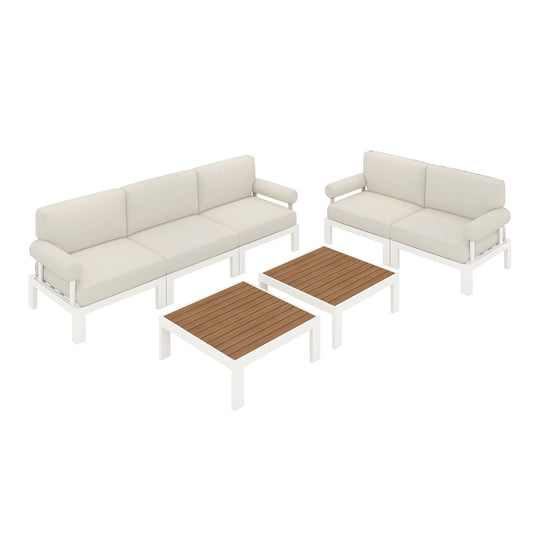 Flexion Home Newport 7-Piece Outdoor Modular Gathering Set - FlexionHome