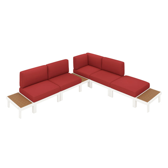 Flexion Home Newport 8‑Piece Outdoor Modular Sectional Set - FlexionHome